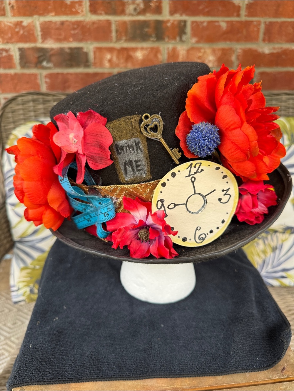 Handcrafted Black Mad Hatter Top Hat